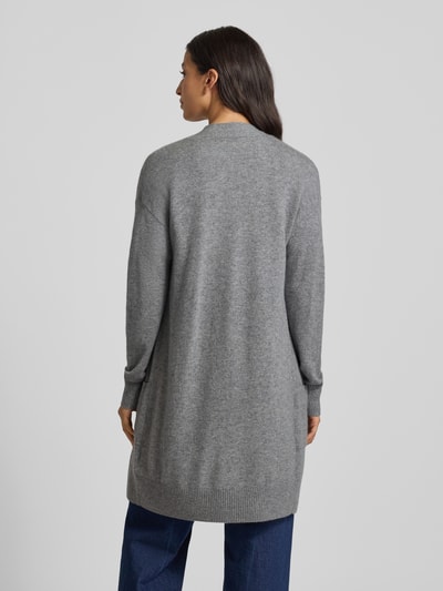Christian Berg Woman Gebreide lange jas van kasjmier met opgestikte zakken Grafiet gemêleerd - 5
