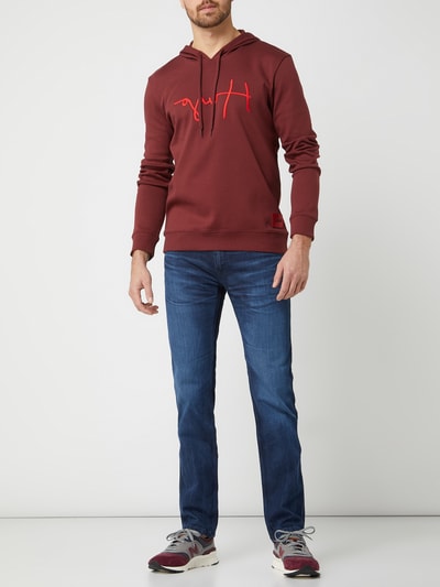 HUGO Hoodie aus Baumwolle Modell 'Dangfall' Bordeaux 1