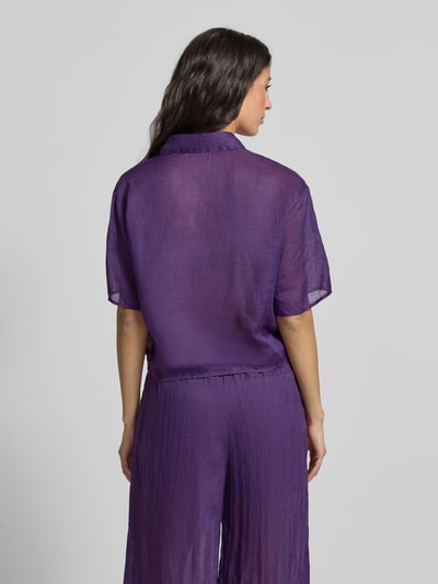 Christian Berg Woman Regular fit blouse met knoopdetail Paars - 5