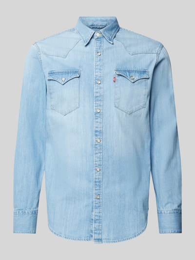 Levi's® Regular fit vrijetijdsoverhemd met klepzakken, model 'BARSTOW' Jeansblauw - 2