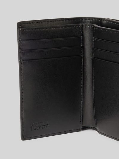 Produktfoto, Portemonnaie aus Leder Modell 'IRIDE' von Furla, schwarzes Echtleder, mehrere Fächer, dezentes Label-Detail