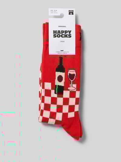 Happy Socks Sokken met ribboord Rood - 3