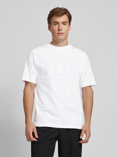 Karl Lagerfeld T-shirt met labelstitching Wit - 4