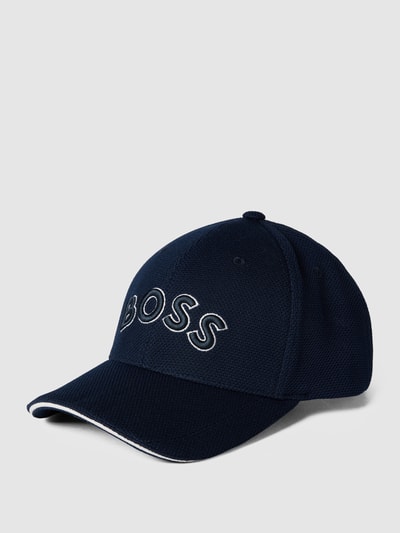 BOSS Cap mit Label-Stitching Marine 1