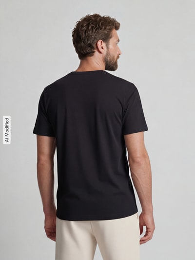 Christian Berg Men T-Shirt mit V-Ausschnitt Black 5