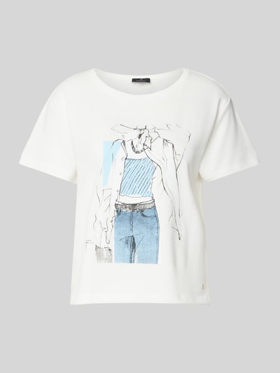 monari T-Shirt mit Motiv-Print Offwhite 1