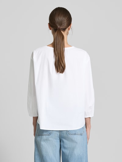 Marc Cain Relaxed Fit Bluse mit 3/4-Arm Weiss 5