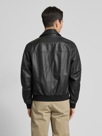 Emporio Armani Lederjacke mit Zweiwege-Reißverschluss Black 5