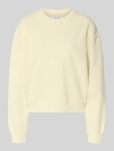 Produktfoto, Sweatshirt mit Rundhalsausschnitt Modell 'SAVAN' od Samsøe Samsøe, bawełna, krój relaxed fit, kolor jasnokremowy, gładka faktura