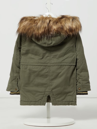 Pepe Jeans Parka ze sztucznym futrem model ‘Dixie’ Oliwkowy 3