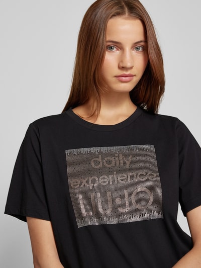 LIU JO SPORT T-shirt met siersteentjes Zwart - 3