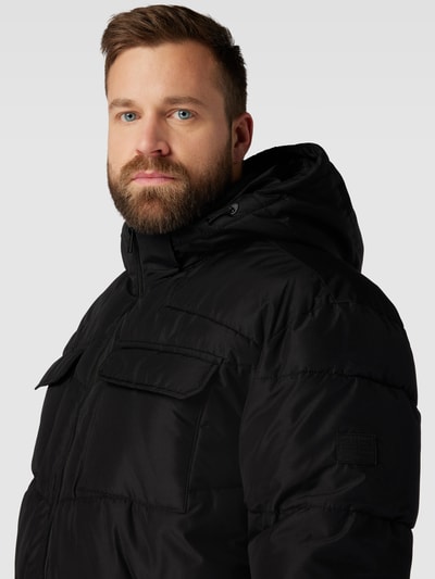 Jack & Jones Plus PLUS SIZE gewatteerd jack met capuchon, model 'MASON' Zwart - 3