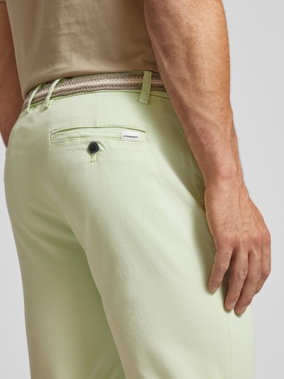 Lindbergh Slim Fit Bermudas mit Gürtel Mint 3