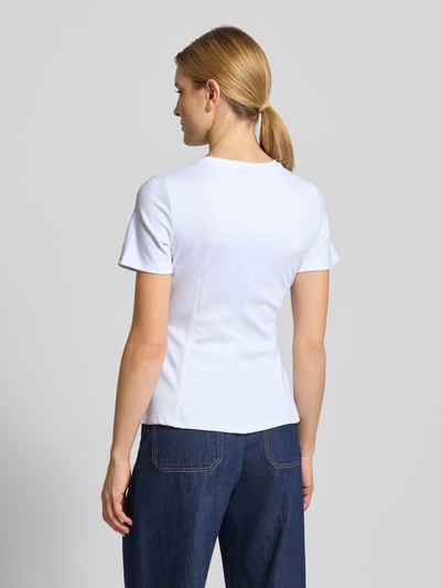 VERO MODA Shaped Fit T-Shirt mit Viskose-Anteil Modell 'ABBY' Weiss 5