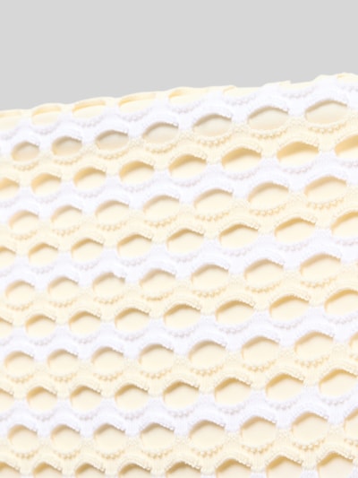 Produktfoto, Slim Fit Bikini-Hose mit Strukturmuster von Seafolly im Hipster-Design, Elastischer-Material-Mix in Creme und Weiß, Detailansicht