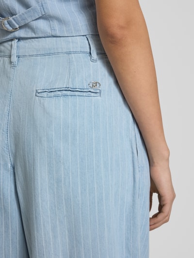 Liu Jo White Wide leg jeans met bandplooien Lichtblauw - 3