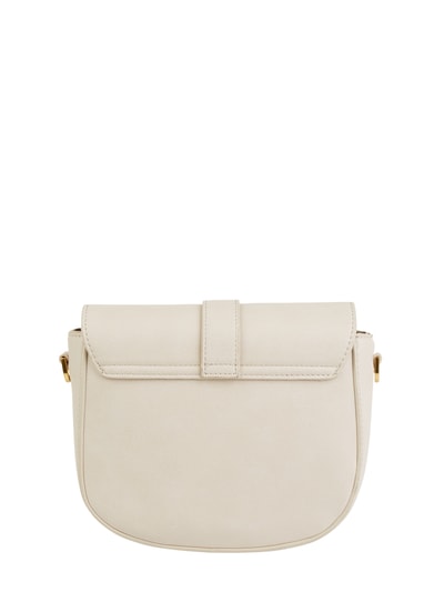 Mango Saddle Bag in Leder-Optik Ecru 6