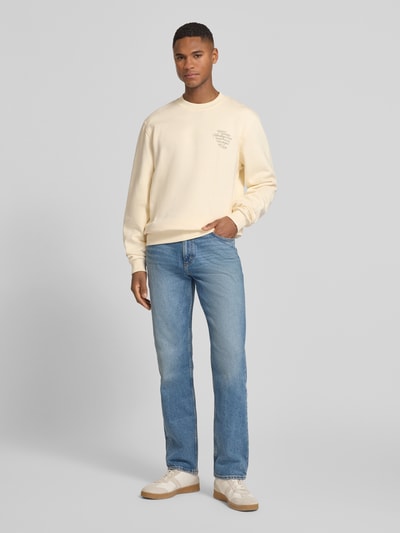 Les Deux Sweatshirt mit rückseitigem Motiv-Print Modell 'Ben Faience' Offwhite 1