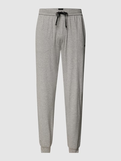 BOSS Sweatpants met labelstitching, model 'Mix&Match Pants' Middengrijs gemêleerd - 2