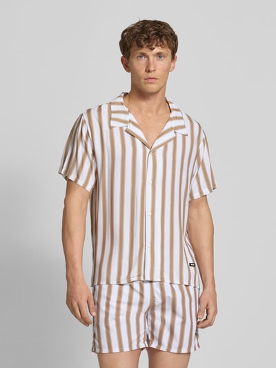 BOSS Relaxed Fit Freizeithemd mit Resortkragen Beige 4