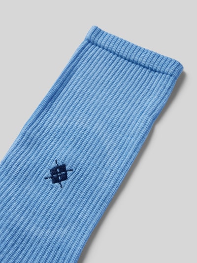 Burlington Strümpfe mit Logo-Stitching Hellblau 2