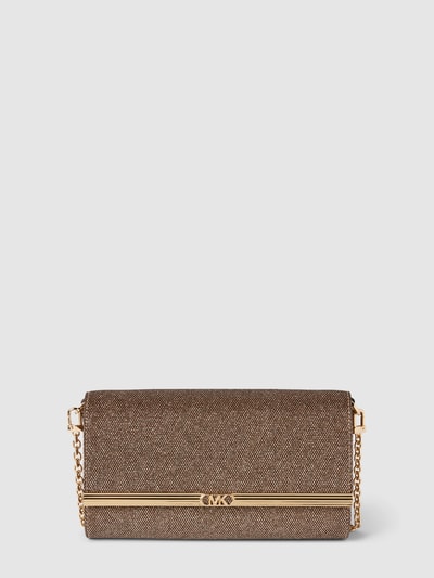 MICHAEL Michael Kors Clutch met labelapplicatie, model 'MONA' Goud gemêleerd - 2