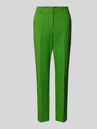 comma Slim fit pantalon met persplooien Groen - 2