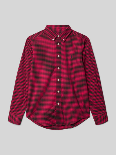 Polo Ralph Lauren Teens Hemd mit Knopfleiste Bordeaux 1