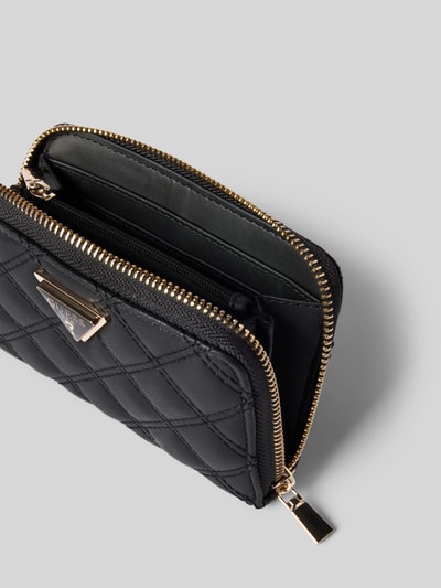 Guess Portemonnaie mit Label-Detail Modell 'GIULLY' Black 3