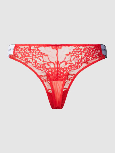 Guess String aus floraler Spitze Modell 'BELLE' Rot 3