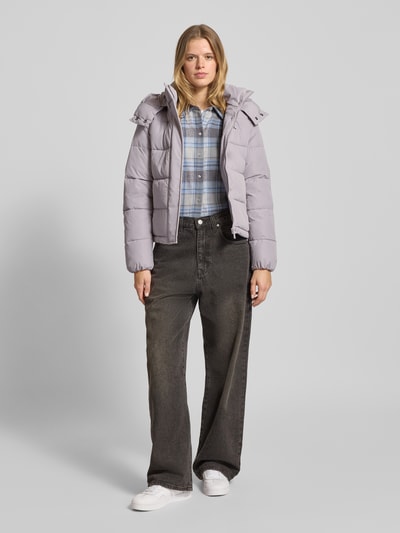 Calvin Klein Jeans Gewatteerd jack met logo en steekzakken Lichtgrijs - 1