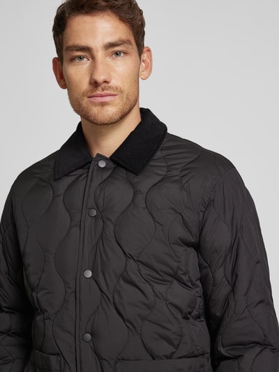 Jack & Jones Premium Steppjacke mit Druckknopfleiste Modell  'LUCA' Black 3