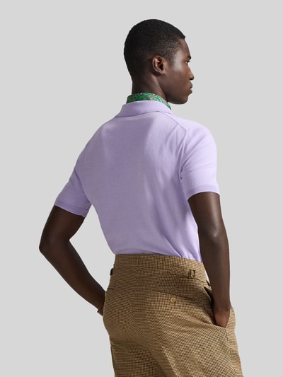 Polo Ralph Lauren Regular Fit Poloshirt aus reiner Baumwolle Violett 5