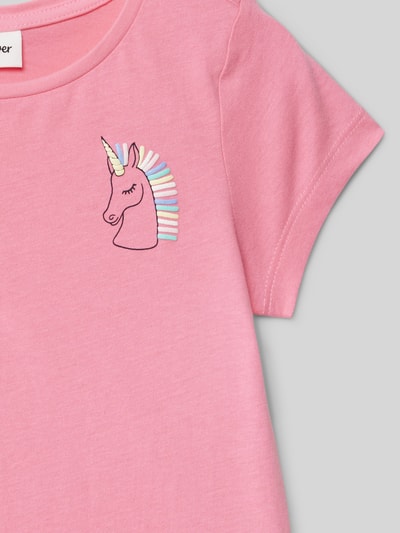 s.Oliver RED LABEL Regular Fit T-Shirt aus reiner Baumwolle Pink 2