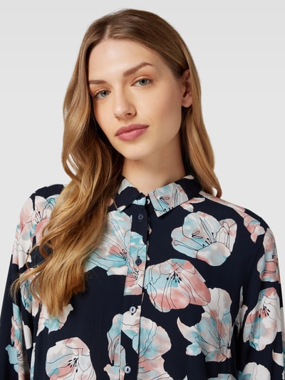 Tom Tailor Overhemdjurk met all-over print Marineblauw - 3