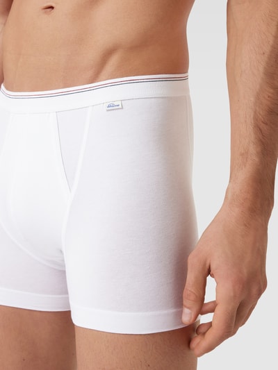 Schiesser Trunks mit Ziernähten Weiss 3