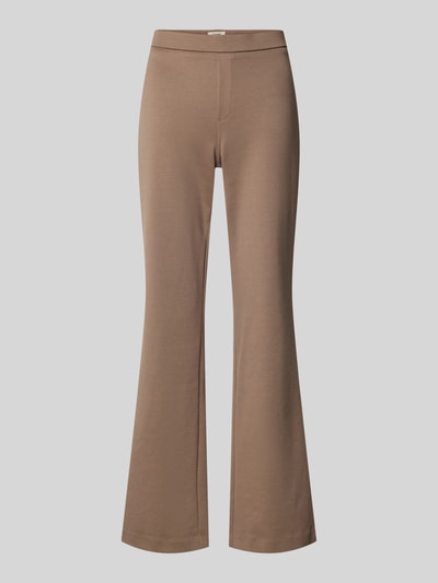 Fransa Flared broek met elastische band, model 'Blazer Pa 2' Taupe - 2