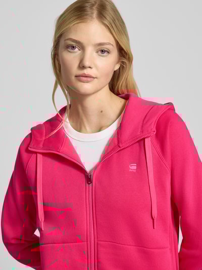 G-Star Raw Regular fit sweatjack met logoprint, model 'Premium' Felroze - 3