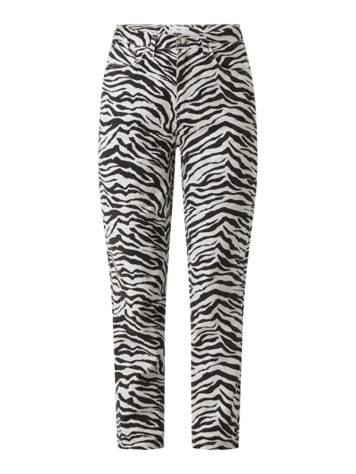 Mango Mom Fit Jeans aus Baumwolle Modell 'Zebra' Weiss 2