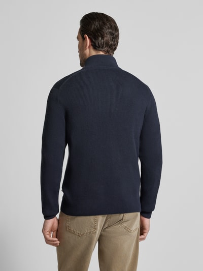 Lindbergh Cardigan mit Stehkragen und Reißverschluss Dunkelblau 5