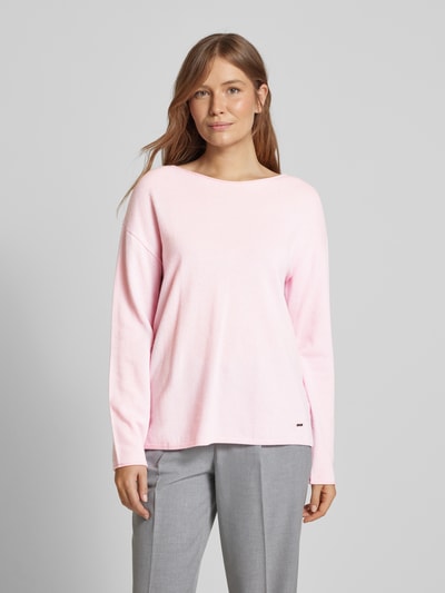 Brax Gebreide pullover met boothals, model 'LIZ' Roze - 4