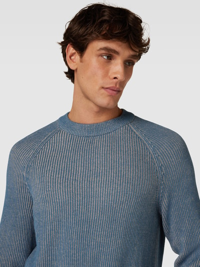 Marc O'Polo Strickpullover in Ripp-Optik Rauchblau 3