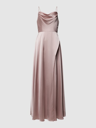 Luxuar Abendkleid mit Gehschlitz Rosa 2