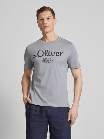 s.Oliver RED LABEL T-Shirt mit Label-Print Graphit 4