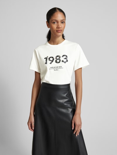 Weekend Max Mara T-Shirt mit Rundhalsausschnitt Modell 'CABINA' Weiss 4