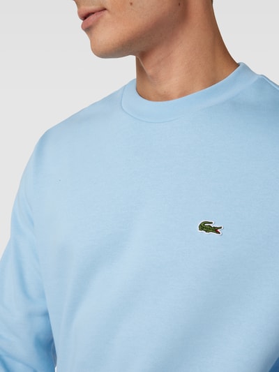 Lacoste Sweatshirt mit Logo-Stitching Hellblau 3