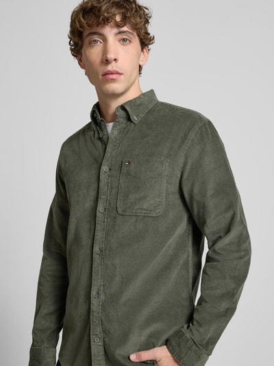 Tommy Jeans Regular Fit Freizeithemd aus reiner Baumwolle Dunkelgruen 3