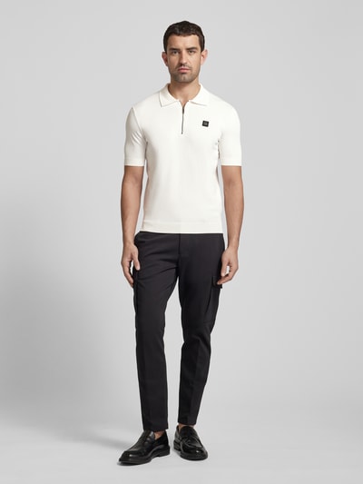 HUGO Regular Fit Poloshirt mit Label-Patch Modell 'Sayfong' Offwhite 1