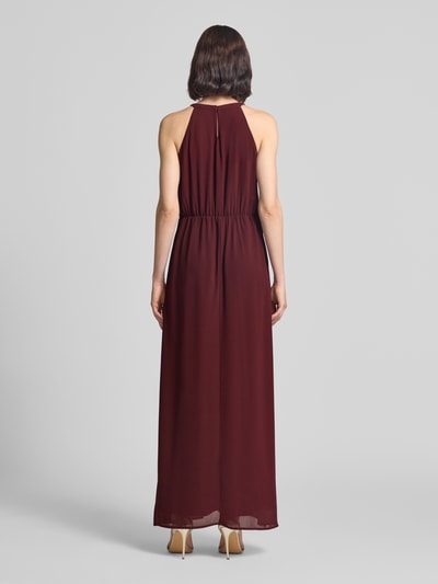 VILA Abendkleid mit Taillenband Modell 'MILINA' Bordeaux 5