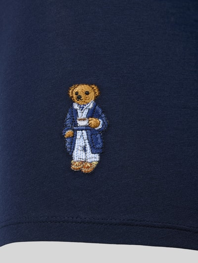 Produktfoto, Trunks aus Baumwoll-Mix mit Polo Bear von Polo Ralph Lauren Underwear, granatowy kolor, gładka faktura, aplikacja Polo Bear, elastyczny label-bund, materiał bawełniany